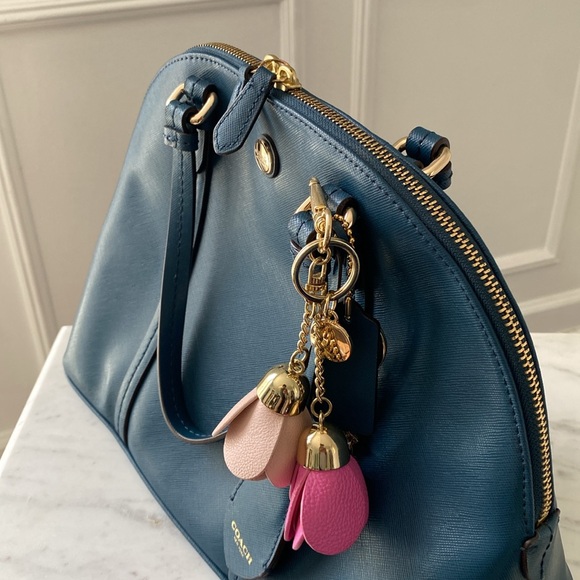 Coach Peyton Signature Domed Satchel with Charms - Picture 5 of 13